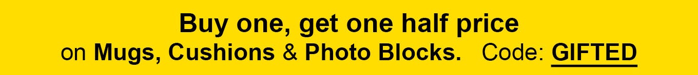 Buy one, get one half price on same day gifts