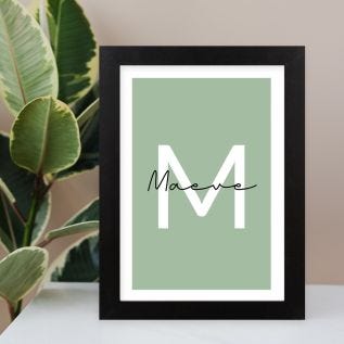 Name & Initial Print and Frame