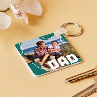 Dad Squiggle Photo Keyring