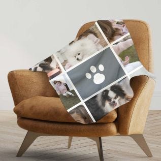 8 Image Collage and Icon Blanket
