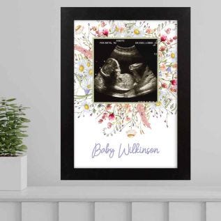 Floral-Baby-Scan-Print-Frame-A4-Black.jpg