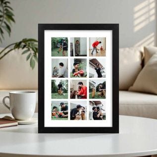12 Image Grid Print & Frame